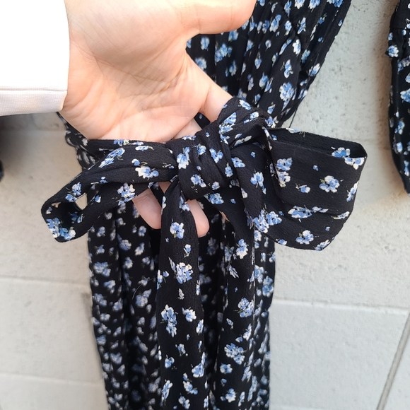 Madewell | Ruffle-Sleeve Tie-Waist Jumpsuit in Baby's Breath Size XS Style AF156 - Picture 8 of 14